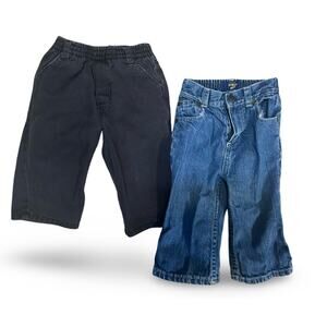 OshKosh B'gosh Pants Lot of 2 Sz 12 mths | Gray & Blue Jeans